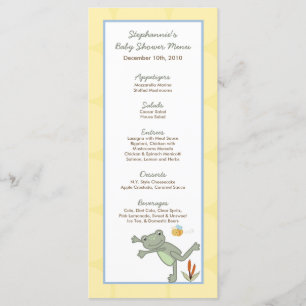 25 Menu Cards Leap Frog Turtle Bee Dragonfly Pond Menükarte