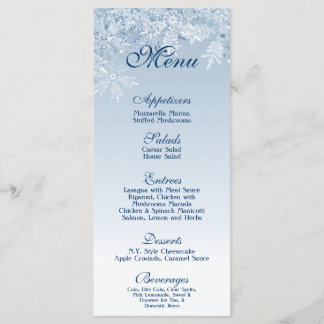 25 Menu Cards Winter Wonderland Menükarte