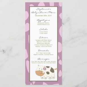 25 Menü-Karten Jacana Mädchen-Dschungel-Zoo-Tier Menükarte