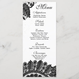 25 Menükarten Vintage Spitzen Dollies Damask