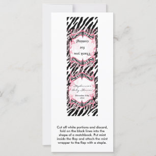 25 Mint Matchbooks Girly Butterfly Zebra Print