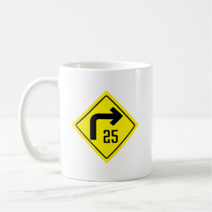 25 mph rechte Kurve Klassische Tasse