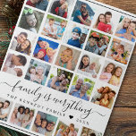 25 Multi Photo Collage Quote Family Name Puzzle<br><div class="desc">Bring heartwarming memories to life with our jigsaw puzzle. Create your own 25 piece photo collage that mirrors the individuals you cherish most. Add a touch of personalization with your family name and be reminded that 'Family is Everything'. Uncover your masterpiece one piece at a time.</div>