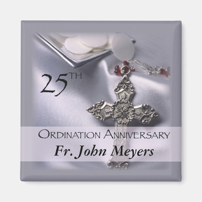 25. Ordination Jubiläum Cross Host Magnet (Vorne)