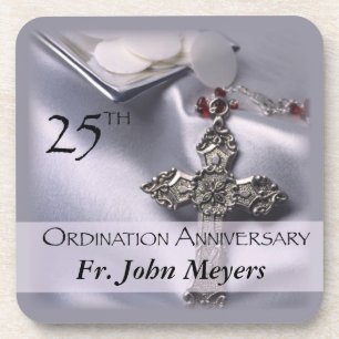 25. Ordination Jubiläum Cross Host Untersetzer