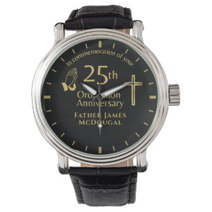 25. Ordination Jubiläum Priest PERSONALISIERT Armbanduhr