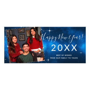 25 Pack Happy New Year Foto Cards   Moderne Schrif Werbekarte