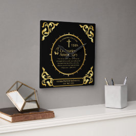 25. Pfarrer Priester Jubiläum Gift Ordination JEDE Quadratische Wanduhr