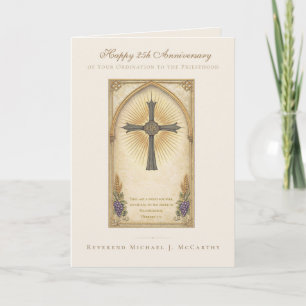 25. Priesterjubiläum katholisch IHS eucharistisch Karte
