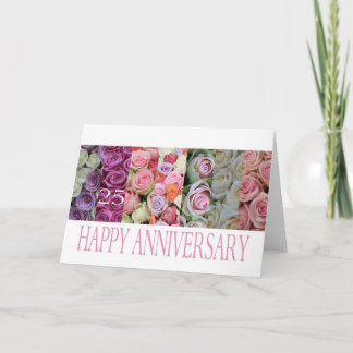 25. Rose zum Hochzeitstag Karte