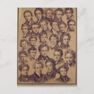 25 Schüler aus dem Studio Antoine Postkarte