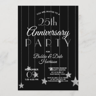 25. Silber-Jubiläum Custom Event Lila Party Einladung