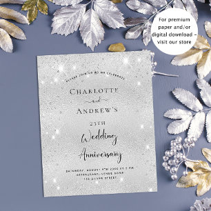 25. Silberhochzeit Glitzer