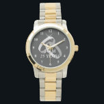 25. Silberhochzeit Jubiläum Uhr<br><div class="desc">25. Silberhochzeit Jubiläum Uhr. Niedliches Geschenk für den Ehemann. 25. Feier des Ehepaares.</div>
