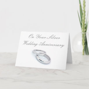 25. silberne Hochzeit Karte