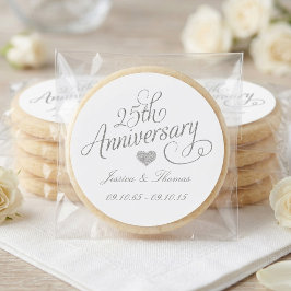 25. silberne Hochzeit Runder Aufkleber
