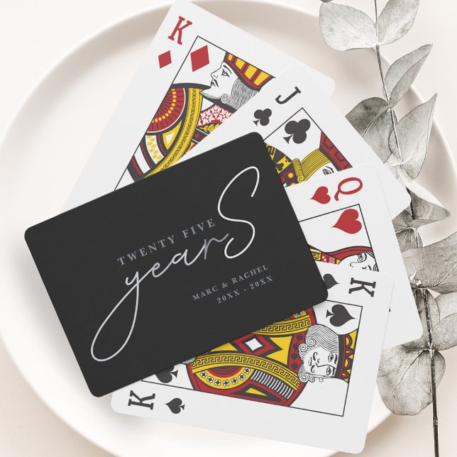 25. silberne Hochzeitsjubiläums-Geschenke Spielkarten (Von Creator hochgeladen)