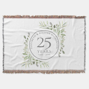25. silberne Hochzeitstag Grüne Pflanzen Decke