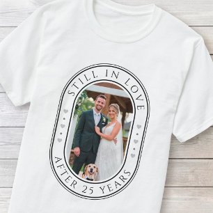 25. silberne Hochzeitstag individuelle Foto T-Shirt