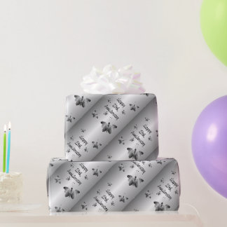 25. Silberner Hochzeitstag Geschenkpapier