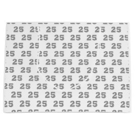 25. Silberner Jahrestag Geburtstagsgeschenktaschen Große Geschenktüte