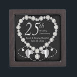 25. Silberner Jahrestag personifizieren Kiste<br><div class="desc">25. Jahrestags-Andenken-Geschenkboxen. 100% kundengerecht. Bereiten Sie vor, um die Kästen auszufüllen oder den BESONDERS ANFERTIGEN Knopf an zu klicken, um irgendwelche des Schriftartes oder der Grafiken hinzuzufügen, zu bewegen, zu löschen, die Größe neu zu bestimmen oder zu ändern. Gemacht mit hohem Entschließungsvektor und/oder digitalen Grafiken für einen beruflichen Druck. ANMERKUNG:...</div>
