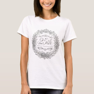 25. Silbernes Damen-T-Shirt T-Shirt