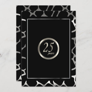 25. Silver Anniversary Design - Giraffe Design Einladung