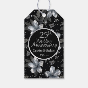 25. Silver Glitzer Blumenzwiebeln Geschenkanhänger