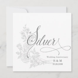 25. Silver Jubiläum mit Datum und Initialen Einladung