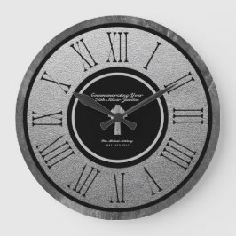 25. Silver Jubilee Ordination Jubiläum CUSTOM Große Wanduhr