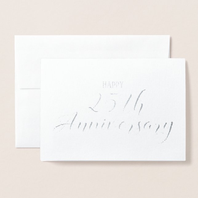 25. Silver Wedding Anniversary Religious Card Folienkarte (Vorderseite mit Umschlag)