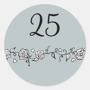 25. Silver Wedding Anniversary Stickers