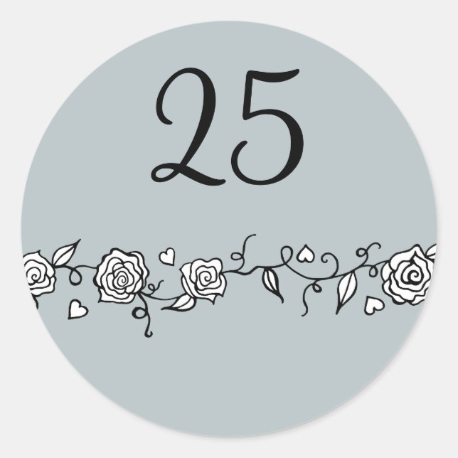 25. Silver Wedding Anniversary Stickers (Vorderseite)