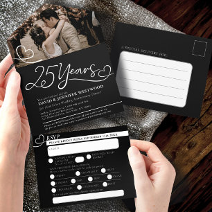 25. Silver Wedding Anniversary UAWG Foto All-in-One-Einladung