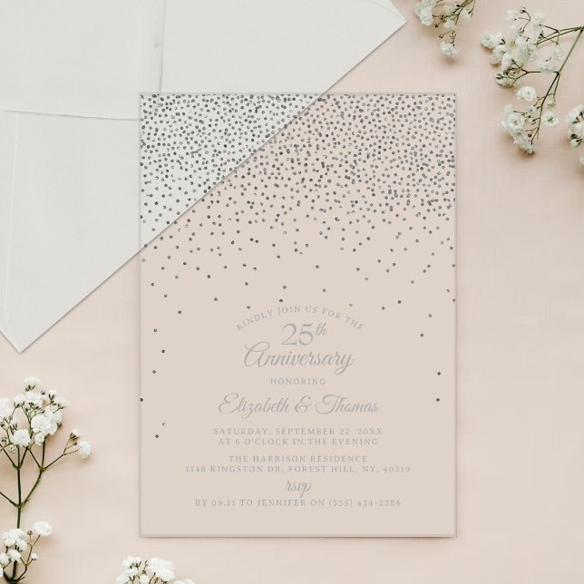 25. Silver Wedding Jubiläum Acryleinladungen (Von Creator hochgeladen)