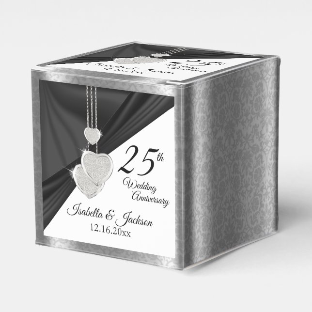 25. Silver Wedding Jubiläum Geschenkschachtel (Vorderseite)