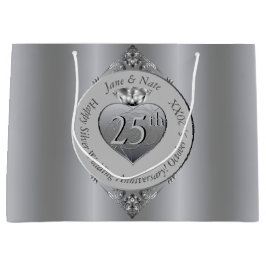 25. Silver Wedding Jubiläum Große Geschenktüte