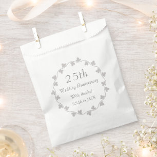 25. Silver Wedding Jubiläum Ivy Wreath Geschenktütchen