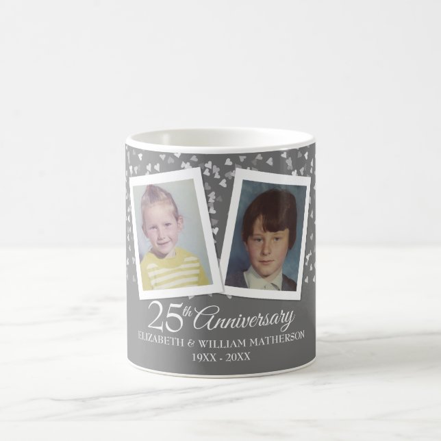 25. Silver Wedding Jubiläum Kinder-Fotos Kaffeetasse (Mittel)