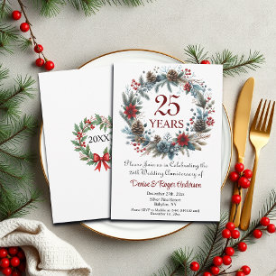 25. Silver Wedding Jubiläum Winter Einladung
