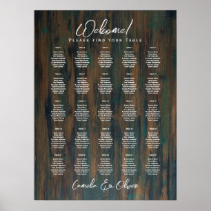 25 Tabelle Elegante RUSTISCHE Herbstplakette Poster