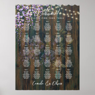 25 Tabelle Elegante RUSTISCHE Herbstplakette Poster