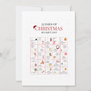 25 Tage Weihnachten Bucket List Kunst