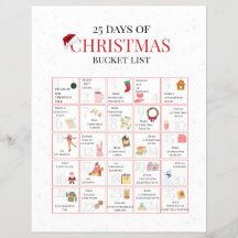 25 Tage Weihnachten Bucket List Kunst
