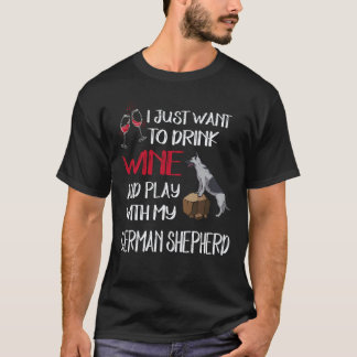 25 Will einfach Wein trinken und mit meinem Deutsc T-Shirt