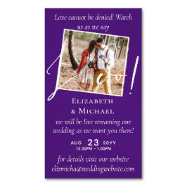 25 x Magnetic Wedding Livestreaming Save the Date Magnetische Visitenkarte