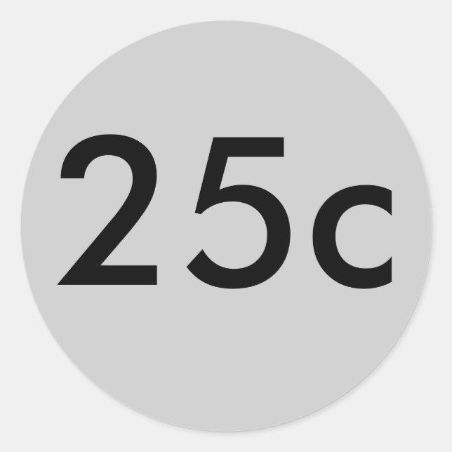 25c runder aufkleber (Vorderseite)