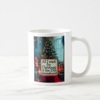 25th Amendment Christmas Mug with Festive Tree Kaffeetasse