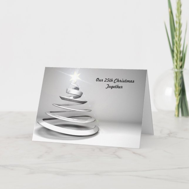 25th Christmas Together Christmas Card Feiertagskarte (Vorderseite)